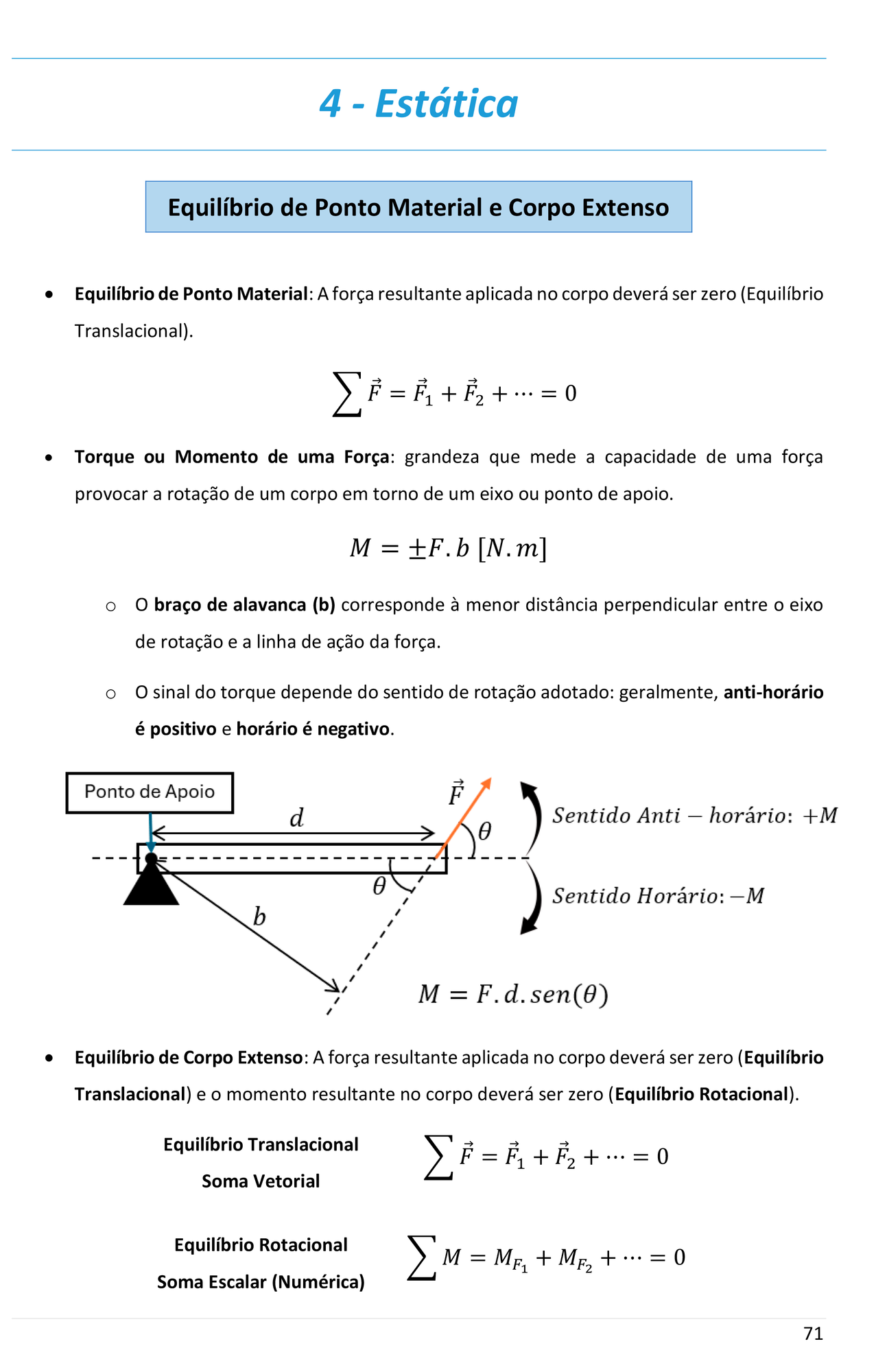 Exemplo de conteúdo da página 70